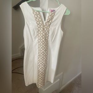 White and gold Lilly Pulitzer shift. size 6